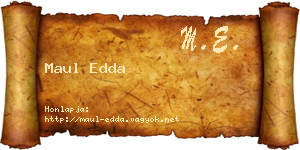 Maul Edda névjegykártya